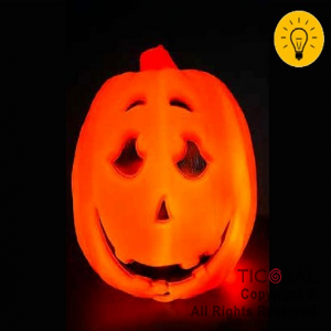 DECORACION CALABAZA CON LUZ HALLOWEEN 20CM X 24CM x 1